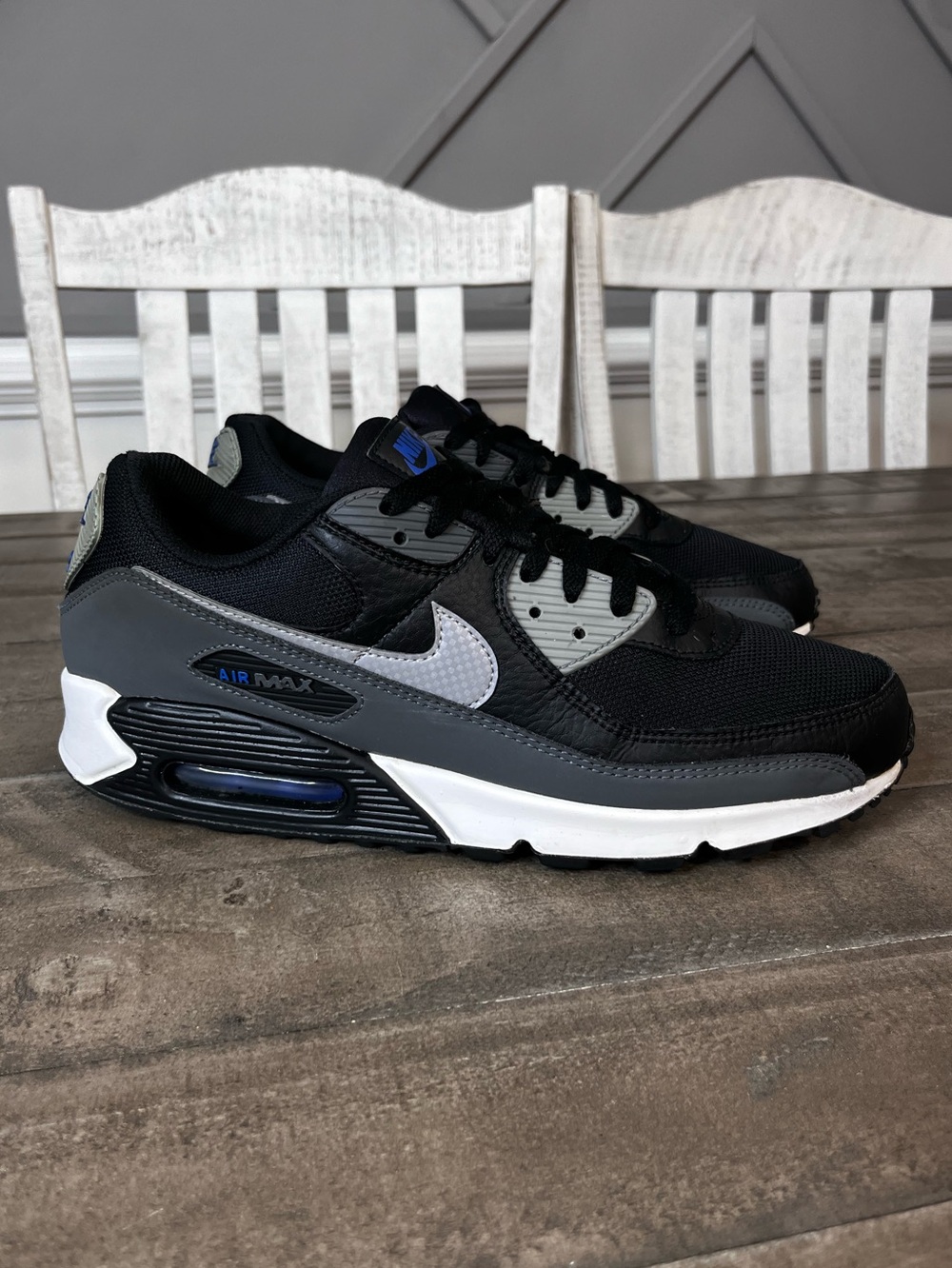 Nike Air Max 90 Black/Iron
Grey/Blue Mens Sz 12